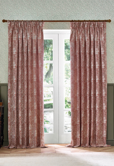 Marigold Pencil Pleat, Russet - Ready Made Curtains